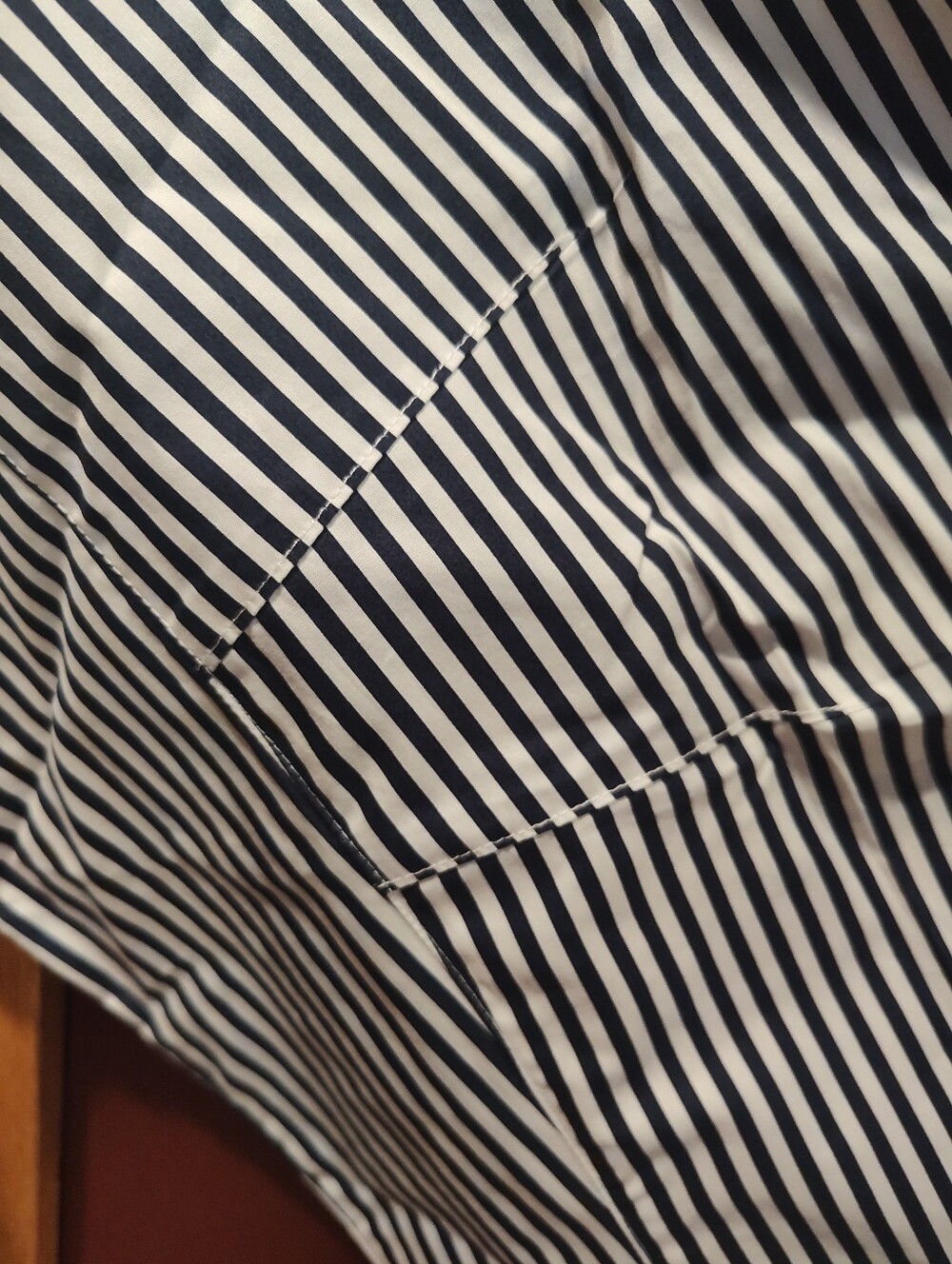 Future Collective Barrel Sleeve Striped Button-Down Shirt, Pleated - Picture 8 of 12